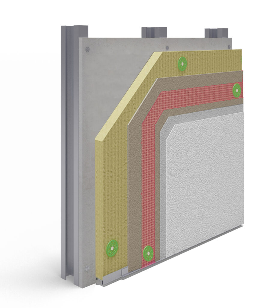 A1 Stone Wool Direct Fix System - Steel Frame Substrate